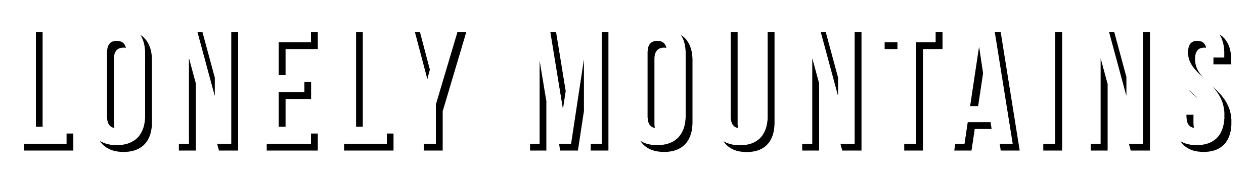 Lonely Mountains logo white